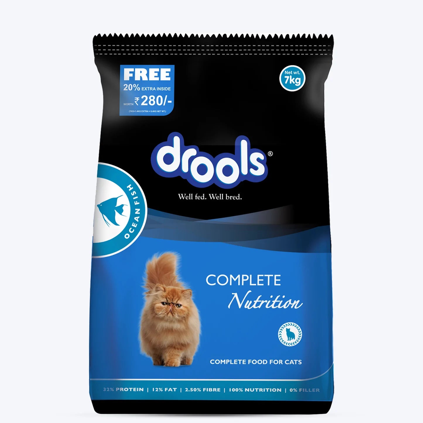 Drools Ocean Fish Adult Dry Cat Food, 1.2kg