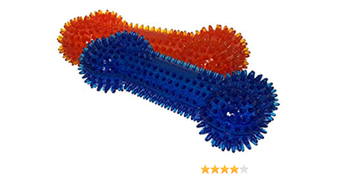 Gorilla Spiky Bone Dog Toy, Non-Toxic Rubber Chew Toy for puppies and Adult Dogs | Made of TPR Rubber for Extra Durability, Spikey Design to Massage Gums and Help Maintain Dental Hygiene