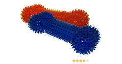 Gorilla Spiky Bone Dog Toy, Non-Toxic Rubber Chew Toy for puppies and Adult Dogs | Made of TPR Rubber for Extra Durability, Spikey Design to Massage Gums and Help Maintain Dental Hygiene
