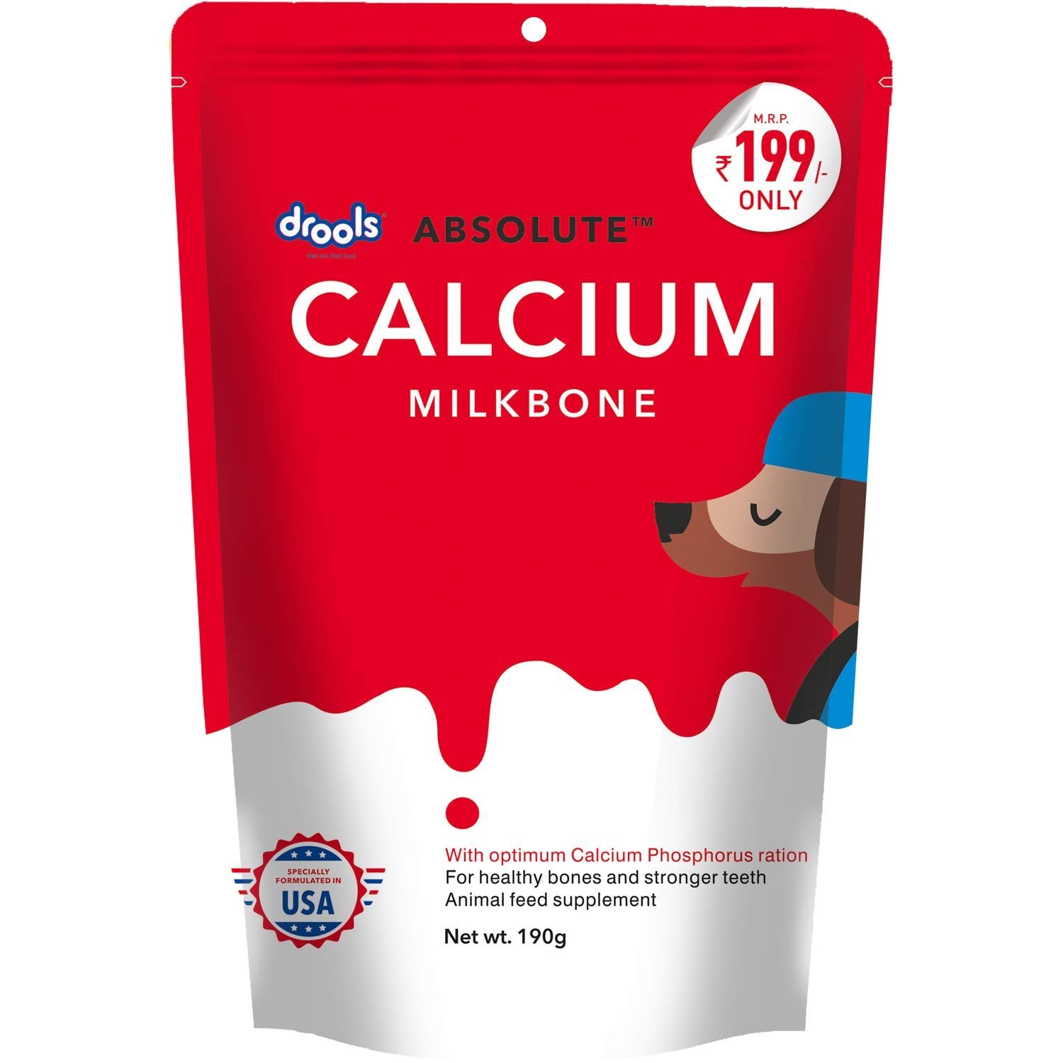 Drools Absolute Calcium Bone Pouch, 190 g