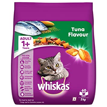 Whiskas Adult (+1 year) Tuna Flavour – Dry Cat Food 3kg