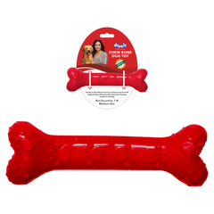 Drools Non-Toxic Rubber Dog Chew Bone Toy, Puppy/Dog Teething Toy (Large) - 8.5 inches, Red