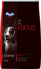 Drools Focus Starter Super Premium Dry Dog Food, Chicken Flavour, 4kg