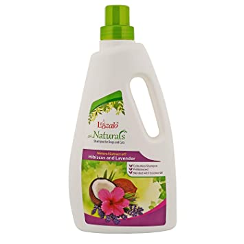 Lozalo Naturals Pet Care Shampoo for Dogs & Cats (Hibiscus & Lavender, 1 Litre)