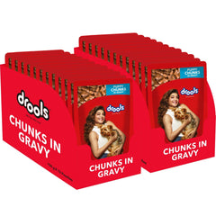 Drools Puppy Wet Dog Food, Real Chicken and Chicken Liver Chunks in Gravy, 24 Pouches (24 x 150g)