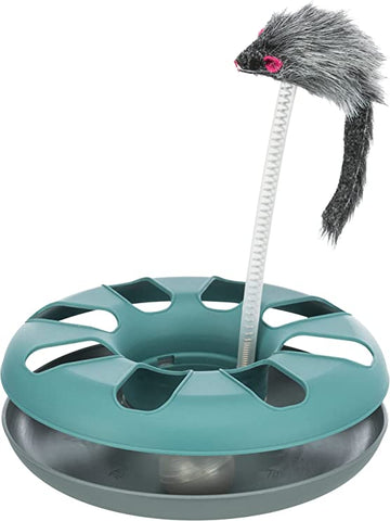 Trixie: - Crazy Circle with Plush Mouse Cat Toy | A Colourful Interactive Toy Ideal for Stimulating Your Kitten’s Natural Hunting Instincts | Perfect for Developing Cat’s Agility & Quick-Wittedness