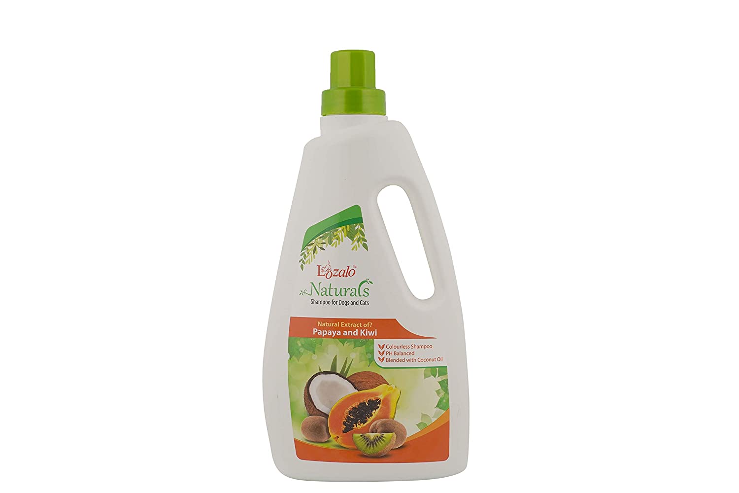 Lozalo Papaya & Kiwi Natural Shampoo for Dog & Cats, 1000 ml