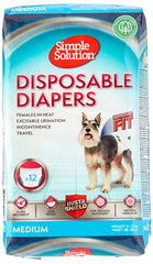 Simple Solution Disposable Diapers, Medium (12 Pack)