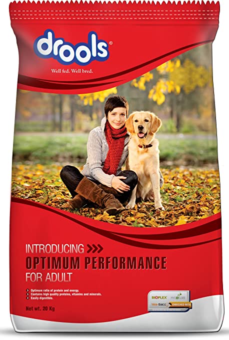 Drools Optimum Performance Adult Dry Dog Food, Chicken Flavour, 20 KG