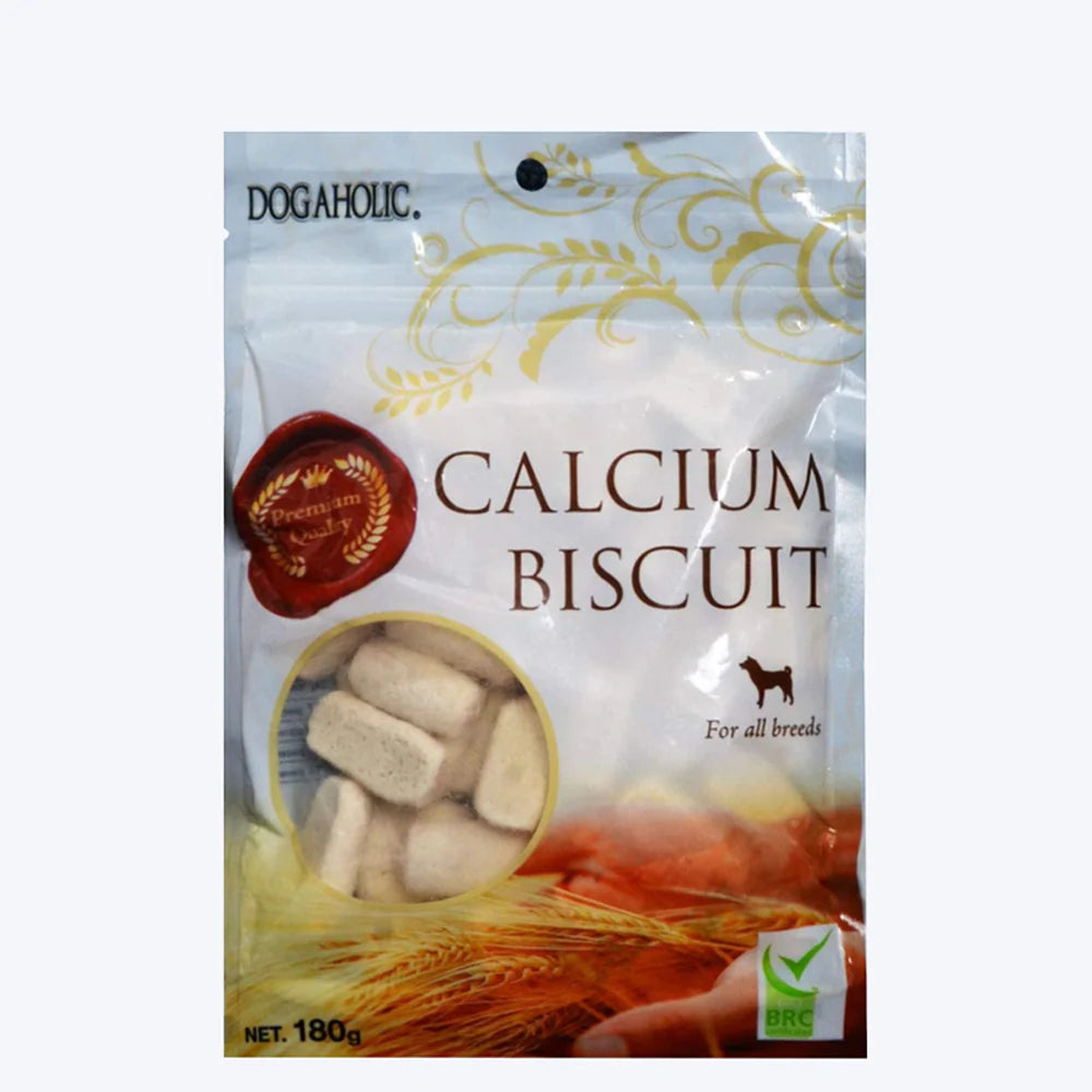 Dogaholic Calcium Biscuit Dog Treat 180 g