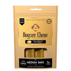 Dogsee Chew 100% Natural Turmeric Cheese Based Dental Chews Medium Bars (140 Gm)