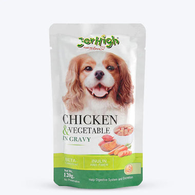 JerHigh Chicken & Vegetable in Gravy Wet Dog Food - 120 g