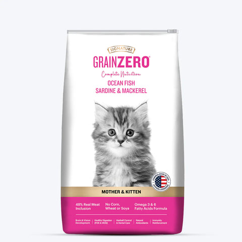Signature Grain Zero Mother & Kitten Dry Cat Food - All Breed Formula - 1.2kg