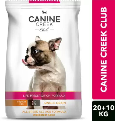 Canine Creek Club Dry Dog Food 20kg + 10 kg Free