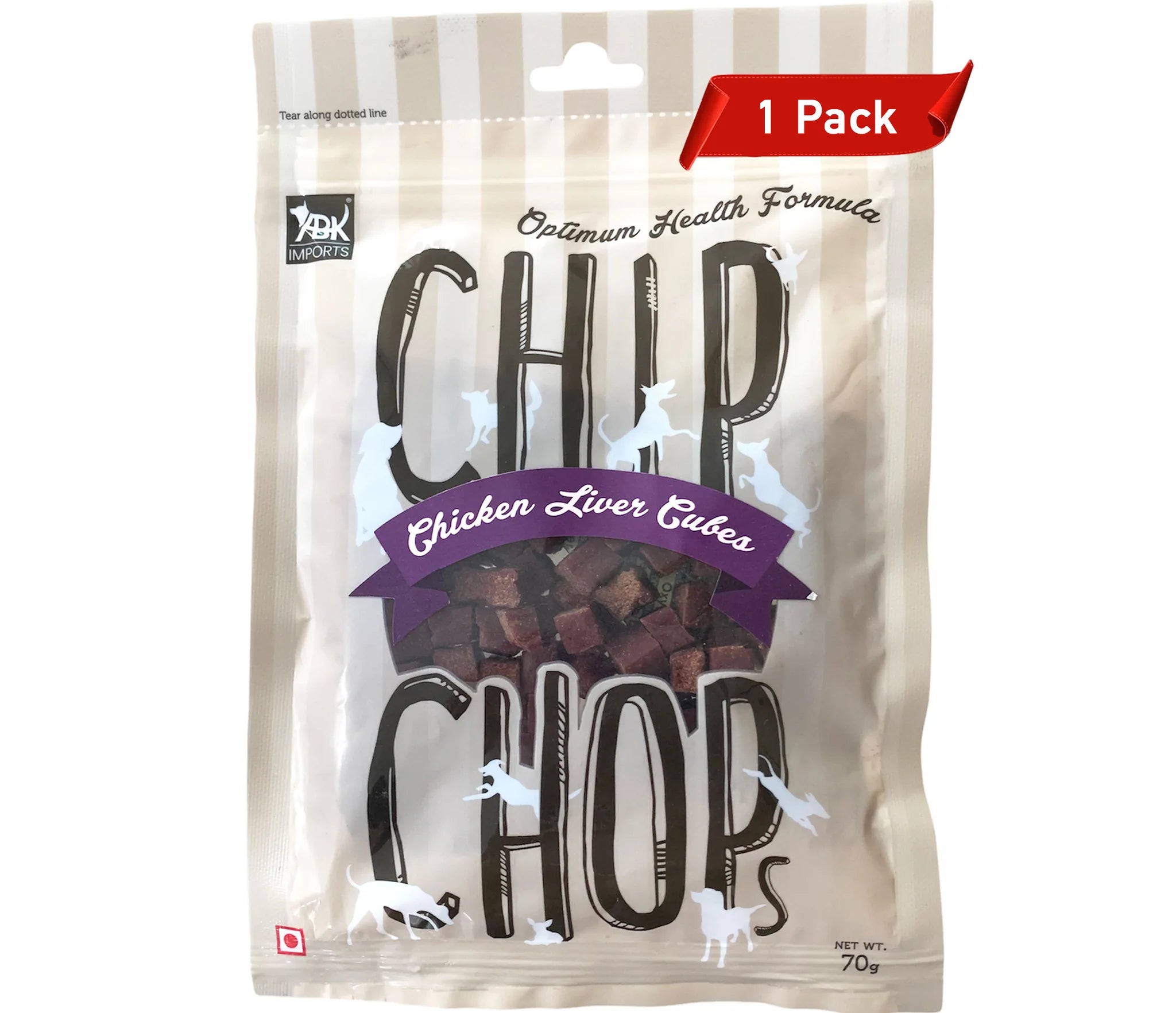 Chip Chops Dog Treats - Chicken Liver Cubes - 70 g