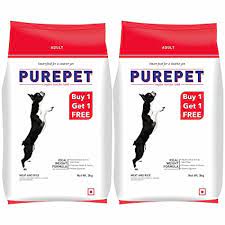 Purepet Meat and Rice Adult Dry Dog Food 3 kG Buy 1 Get 1 Free