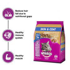 Whiskas Skin & Coat Chicken & Salmon Adult (1+ Years) Cat Dry Food 1.1kg