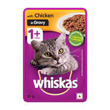 Whiskas Adult Cats (1+Years) Chicken in Gravy Flavour,Wet Cat Food, 85g