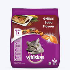 Whiskas Grilled Saba Flavour Adult (1+ years) Cat Dry Food 1.2kg
`