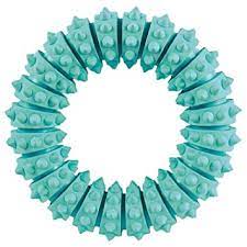 Trixie: - Denta Fun Ring Dog Toy | Made with Durable Non-Toxic Natural Rubber, Massages Your Dogs Gums, Cleans Teeth & Promotes Dental Hygiene | Prevents Further Build-up of Plaque & Tartar - 12 cm