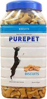 Purepet Milk Flavour Real Chicken Biscuit Dog Treats 905G