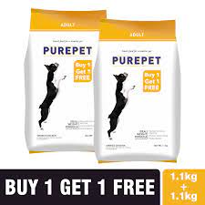 Purepet Smoked Chicken Adult Dry Dog Food 1.1KG
Buy 1 Get Free