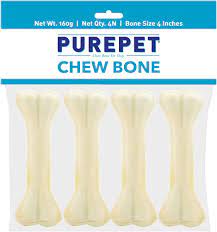 Purepet Chew Bone For Dogs 4 Inches