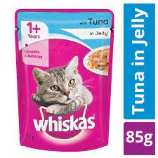Whiskas Adult Cats (1+Years)Tuna in Jelly Flavour Wet Cat Food , 85g