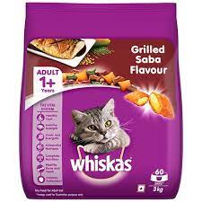 Whiskas Grilled Saba Flavour Adult (1+ years) Cat Dry Food 3kg