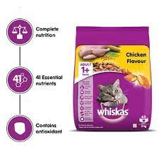 Whiskas Chicken Flavour Cat (Adult 1+) Dry Food 3kg