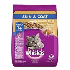 Whiskas Skin & Coat Chicken & Salmon Adult (1+ Years) Cat Dry Food 450gm