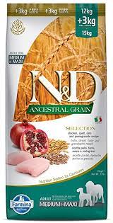 Farmina N&D Chicken & Pomegranate Ancestral Grain Selection Adult Medium Maxi Dog Dry Food